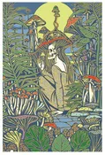 3D - Dream Love Mushroom - Tapestry