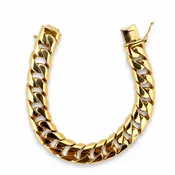 14K Gold Cuban Curb Link Bracelet, 20 Inch x 13mm, 67.35 Grams