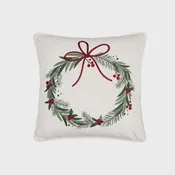 18in. x 18in. Christmas Wreath Pillow