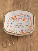 Antiqued Trinket Bowl Sister