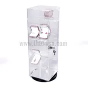 1106-5B  Acrylic Revolving Cases with Removable Shelves