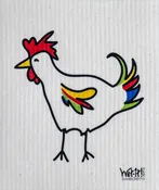 CHICKEN - ROOSTER - SWEDISH DISHCLOTH