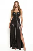 IB2419AP - METALLIC FOIL TUBE TOP JUMPSUIT