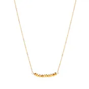Bar Necklace - Golden Pyrite