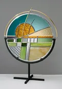 Round Landscape Tabletop — Corrie Art Glass