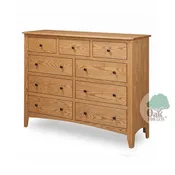 Amish made Cody Oak 9 Drawer Dresser