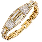 10 Carat Yellow Gold Diamond Bracelet- V54783