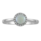 10 Karat White Opal Ring