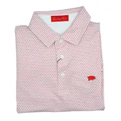 Curly Tail 2256 Polo | White/ Crimson/ Grey
