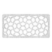 Acoustic Designer Wall Tiles 4-pack with hardware, Art Deco Pattern PET Marble Gray 2' x 1'