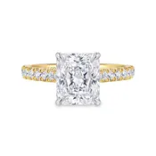14kt Two-Tone Diamond Semi-Mount Ring