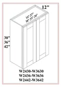 42″ HIGH WALL CABINETS DOUBLE DOOR