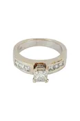 1.25 Cttw. Princess Cut Diamond Engagement Ring 14k White Gold