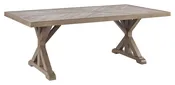 Beachcroft - Beige - RECT Dining Table w/UMB OPT