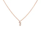 0.03ct 14k Rose Gold Diamond Letter "J" Necklace