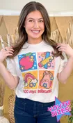 100 Days Brighter Teacher Graphic T-Shirt