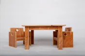 Infant Weaning Table with Two Chairs