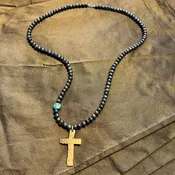 Ancient Bronze Cross Necklace