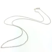 14K W Gold 18" 1.3MM Round Cable Chain 030