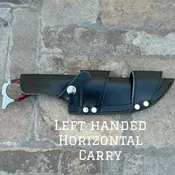 11” John Dillinger - Red & Black Wood - Damascus - Horizontal & Vertical Carry - JDE08