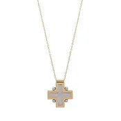 2 Tone Cross Necklace