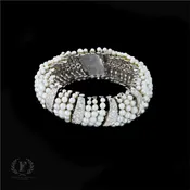 14K DIAMOND CULTURED PEARL ESTATE BRACELET