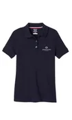 AK23GA - Girls Short Sleeve Interlock Polo with Picot Collar  (Feminine Fit) (with Generations Academy Logo)