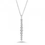 14kt White gold Diamond Strand Necklace