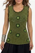 0039 RB Bohemian Knit Stonewashed Stylish Sleeveless Tank Top Blouse