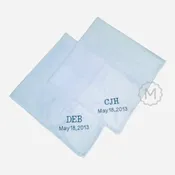 Men’s Handkerchief with Initials & Date