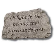 10" Garden Stone - Delight in the Beauty