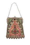 1920s Silver Filigree Deco Mesh Bag