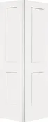 80" Monroe Shaker Hollow Core Smooth Bifold 2 Door