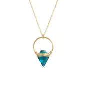Albatross Necklace, Teal Quartz — 18"