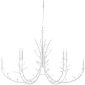 30 in. Twiggy Oval Iron White Chandelier