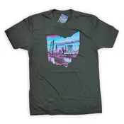 Ohio Cleveland Skyline - Triblend T-shirt