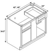 AA BBC42/45 - Base Blind Cabinet
