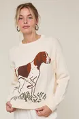 Beagle Graphic Sweater Cream