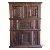 17th-Century English Oak Cabinet