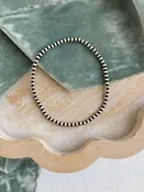 3mm navajo pearl dainty stretch bracelet