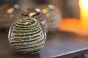 Glass and Cremated remains memorial orb — Casco Bay Glassworks