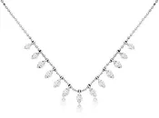 Diamond and Ball Chain Necklace