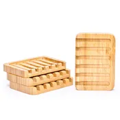 Bamboo Waterfall Self-Draining Soap Dish (Unbranded)