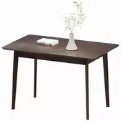 47.2 Rectangle Dining Table for 4, Mid-Century Modern Kitchen Table with Rubber Wood Legs for Dining Room