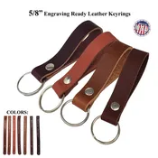 Blank Leather Keychains Engraving Reday-10 packs-Selected Colors