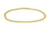 10K Yellow Gold 4mm Wide Miami Cuban Chain Bracelet
