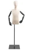 Child Display Dress Form on Metal Flat Base (Head & Arms Version)