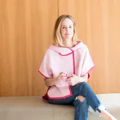 Double Faced Cashmere Hooded Poncho