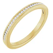 14K Yellow Lab-Grown Diamond Anniversary Band