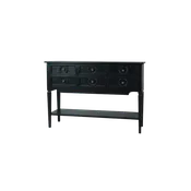 Six-Drawer Console Table, Black — Everything Home Design + Remodel